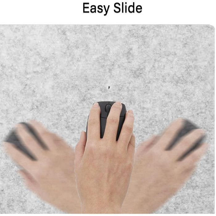 Підкладка під мишу з фетру 60x30 см, велика, сіра - захист столу та органайзер для дому та офісу