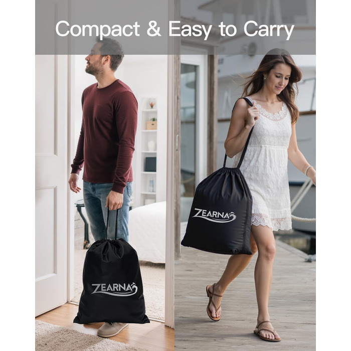 Надувний матрац Luftmatratze для 2 осіб 190x137x46 см з вбудованим насосом для кемпінгу та дому