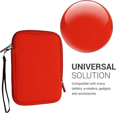 Чохол для eReader kwmobile - Неопренова сумка-чохол, захисний кейс - 17 x 12 x 2 см, внутрішні розміри 6' eReader (6' eReader, помаранчевий)