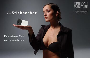 GC German Couture Ashtray Car Ashtray compatible with IQOS ILUMA PRIME TEREA Sticks & Heets Sticks + Glo Hyper Pro Air neo Sticks & for PLOOM Accessories, white/grey