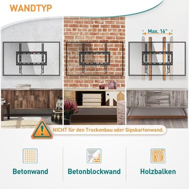 Кронштейн для телевізора ELIVED EV3035: настінний, для плоских та вигнутих екранів 26-60 дюймів, VESA до 400x400 мм, до 45 кг