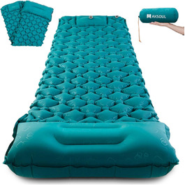 AKSOUL Килимок самонадувний туристичний для кемпінгу: Ultraleicht, компактний, легкий, портативний, для туризму, трекінгу, подорожей, відпочинку на природі