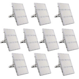 LED Floodlights 300W 30000LM Spotlight, 3000K Warm White Floodlight - IP65 Waterproof Floodlight Outdoor Wall Lights for Garden, Terrace, Garage, Sports Field, Factory, Workshop (10 Pack, 300W Cool White)