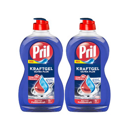 Засіб для миття посуду Pril Kraft Gel Ultra Plus, гель для ручного миття з високою жиророзчинною здатністю, 450 мл, 6 шт