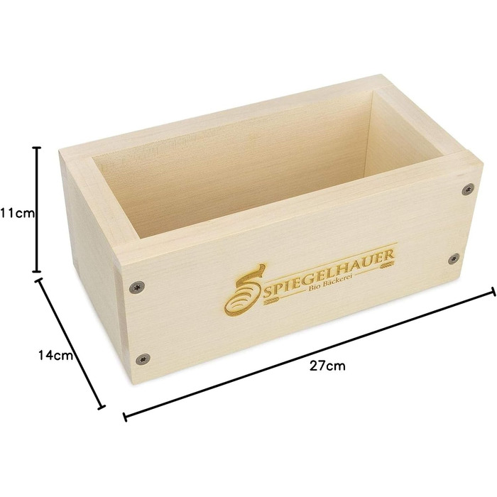 Bäckerei Spiegelhauer Bread Baking Frame Bread Baking Mold Maple Wood Wooden Baking Mold for Bread without Parchment Liner