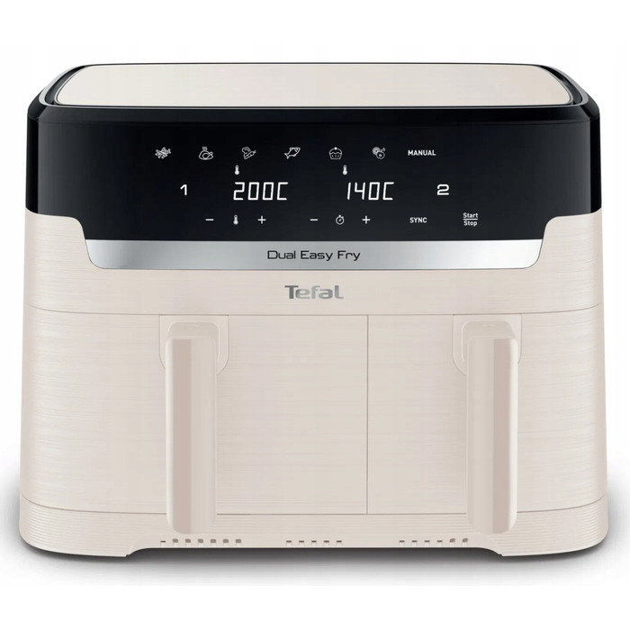 Аерофритюрниця Tefal Dual Easy Fry Essential EY901AE0, біла