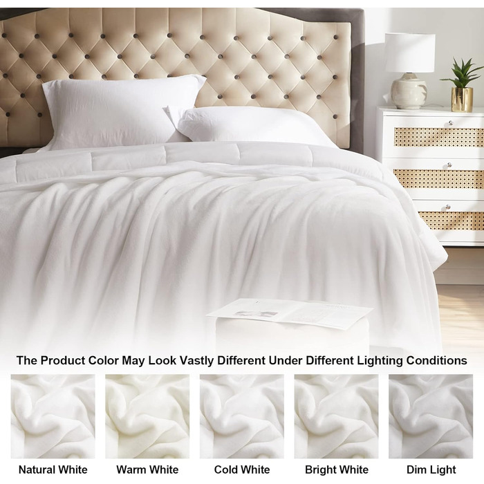 Плед KMUSET з мікрофібри, білий, 152x183 см