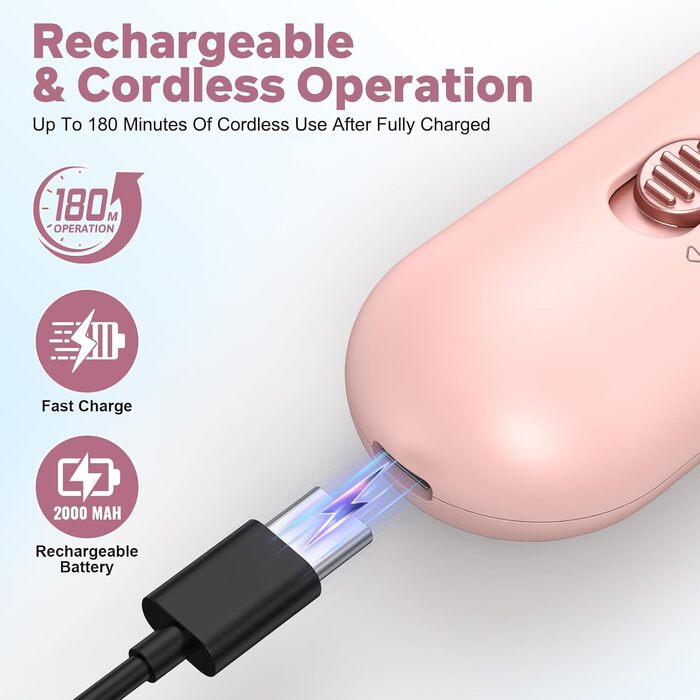 Електричний набір для манікюру та педикюру AOMEES з 9 насадками, LED-підсвічуванням та сумкою (Тюльпан)