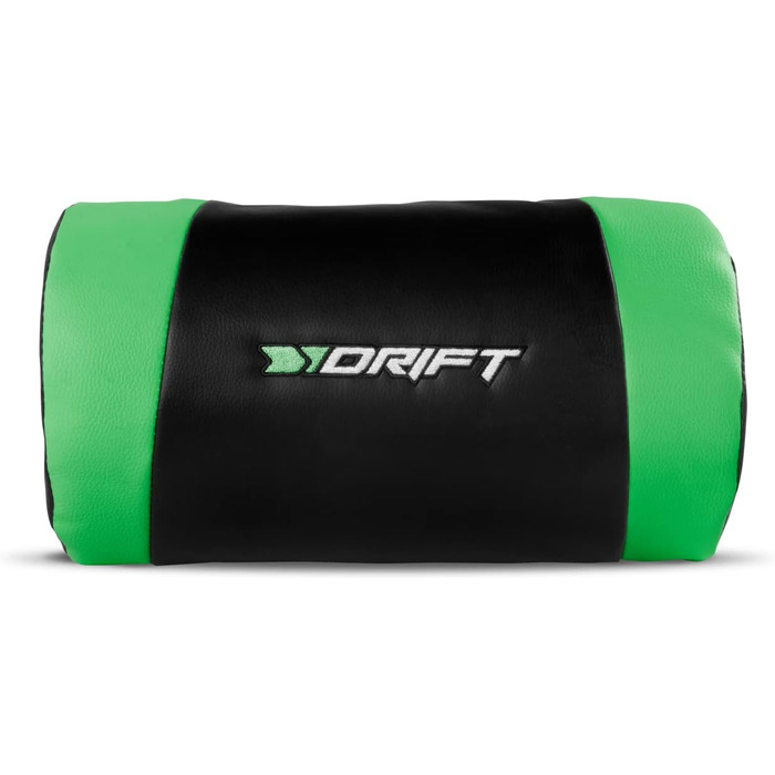 Ігрове крісло Drift DR175GREEN, екошкіра, 2D підлокітники, клас 4, чорний/зелений