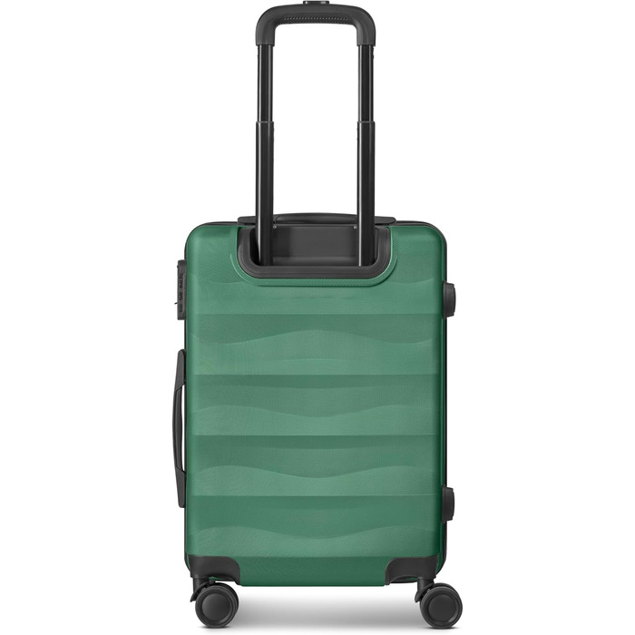 Набір валіз Smartbox Hartschalen 3-в-1 для жінок та чоловіків | Легкі та міцні валізи з ABS-пластику | 4 колеса та кодовий замок (Edition 03) (Темно-зелений, валіза S (55 см))