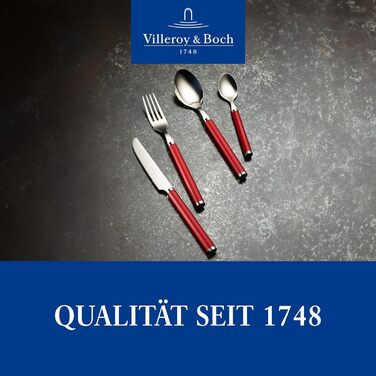 Villeroy & Boch – Play! Red Roses Tableware Set 30-Piece, Red, Dishwasher-Safe, Colorful Handles, Plastic Handles, Cutlery Set, Dinner Cutlery, Knives, Forks, Stainless Steel, Plastic
