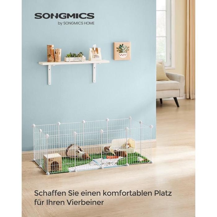 Клітка для кроликів та морських свинок SONGMICS LPI01H - металева, 123 x 63 x 41 см