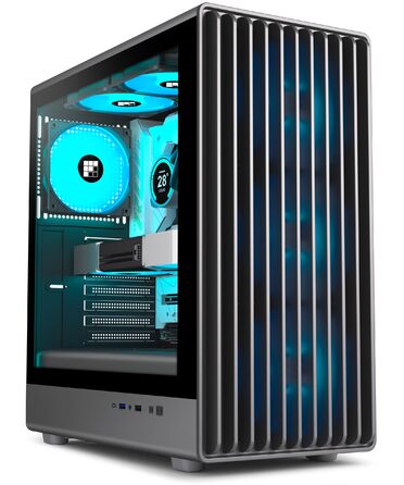 Корпус для ПК FOIFKIN K6: ігровий Mid-Tower з 6 PWM ARGB вентиляторами (3x140mm + 3x120mm) та Type-C (Чорний)