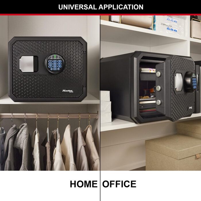 Master Lock – вогнестійкий сейф з цифровим замком, 23L, 417x348x478 мм, для дому та офісу