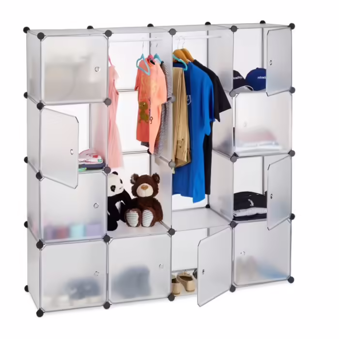 Relaxdays Clothes Cabinet Modular System with 12 Compartments