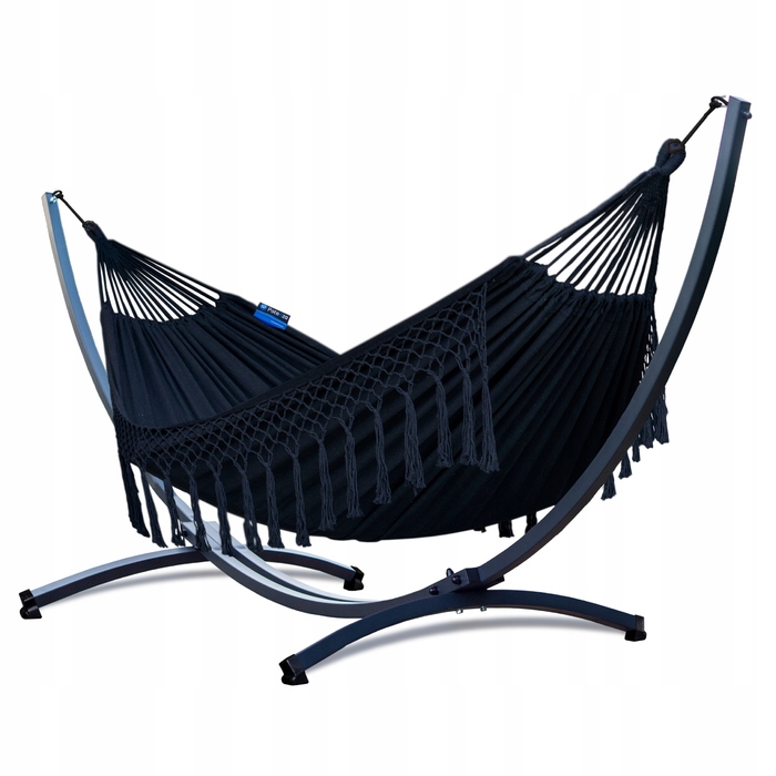 Гамак без стійки Potenza, чорний, навантаження до 200 кг, 350 x 160 см