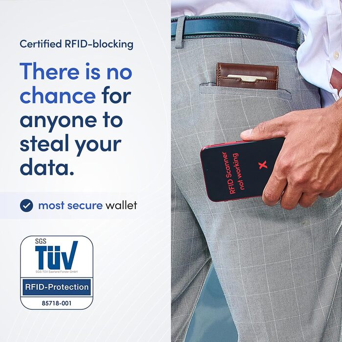 Чоловічий гаманець TRAVANDO Autin з RFID-захистом, гаманець для грошей, картхолдер для чоловіків, чорний/помаранчевий, стандартний розмір