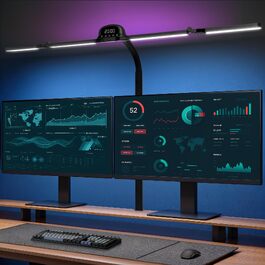 Світлодіодна настільна лампа на монітор (скрінбар) LED з RGB підсвіткою, 120 см, регулювання яскравості