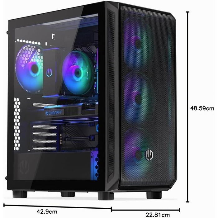 Корпус для ПК ENDORFY Arx 500 ARGB, загартоване скло, 4x140мм ARGB вентилятори