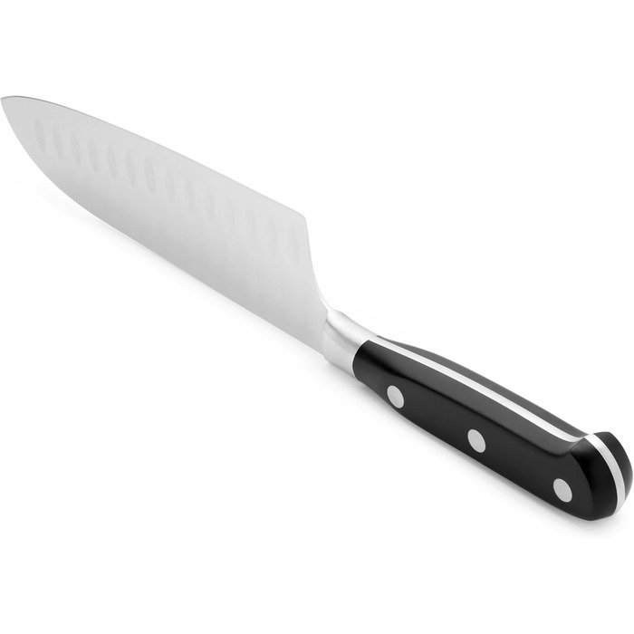 Ніж кухонний Grossman Elite Pro Santoku 29 см з нержавіючої сталі, ергономічна ручка