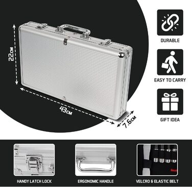 Набір аксесуарів для гриля Kyto BBQ 39 предметів з кейсом: гриль-набір, посуд для барбекю, аксесуари для гриля та мангала, для дачі, кемпінгу, подарунок для чоловіка