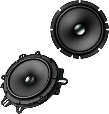 Автомобільна акустика Pioneer TS-A1600C 16,5 см, 2-смугові компонентні динаміки, 350 Вт, потужний звук, високий ККД, монтаж 59 мм, з решіткою