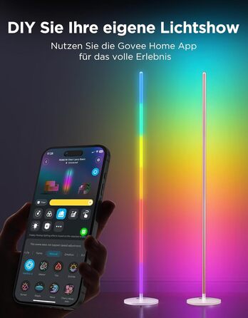 Govee LED-лампа настільна RGBIC, Wi-Fi, диммування, сумісна з Alexa та Google Assistant, 16 млн кольорів, 58 режимів, музичний режим, DIY для ігор та спальні (Золотий, 1 шт.)