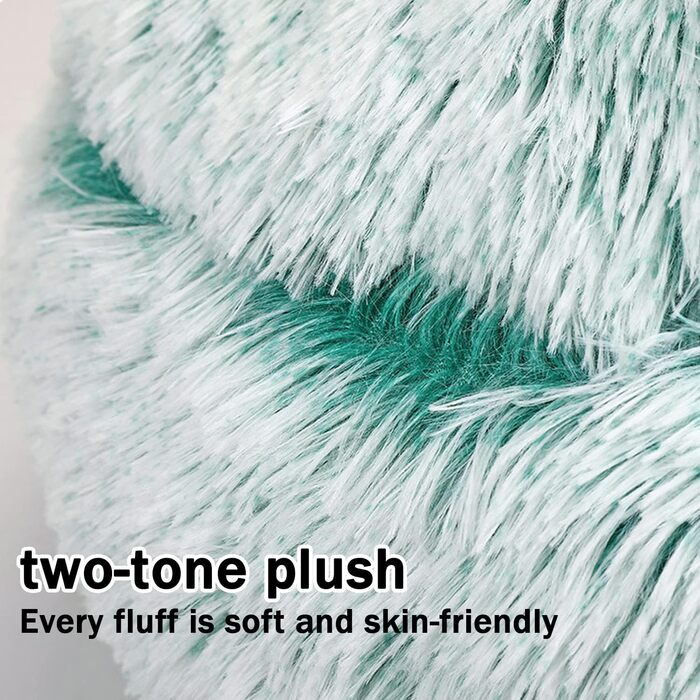 YAGE Soothing Cat Bed, Fluffy Plush Kitten Bed, Washable Anti-Anxiety Puppy Bed, Pet Bed for Small Dogs Soft Warm Donut Cat Sleeping Bag. No.: 015002802-0001 (M-50CM, green)