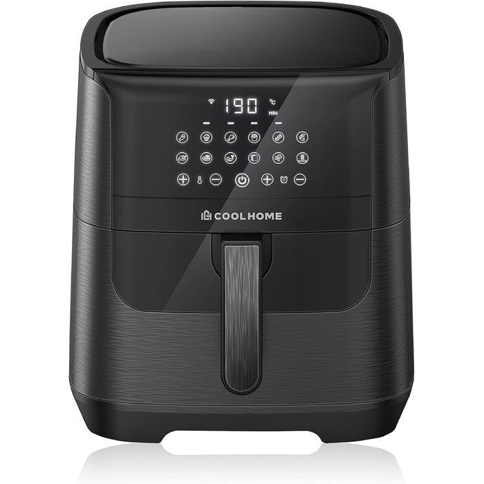 Фритюрниця CoolHome AF23 XXL Deluxe, 6,5 л, з керамічним покриттям, чорна