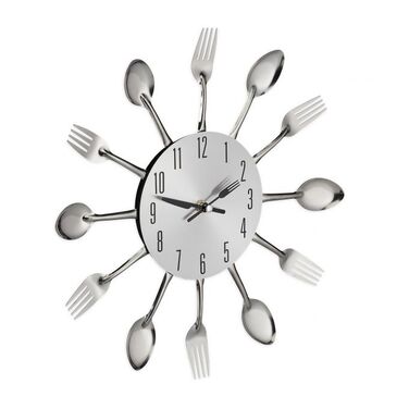 Relaxdays Wall Clock Cutlery