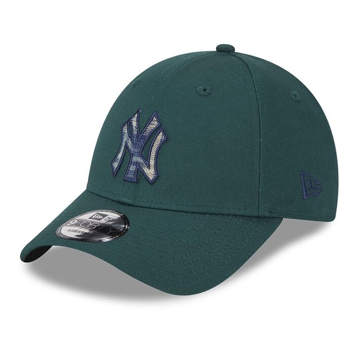 Кепка New Era 9Forty Yankees з металевою застібкою, бейсболка, кепка-трап, MLB, для чоловіків, з козирком, сезонна (весна/літо/осінь/зима), New York Yankees, зелена