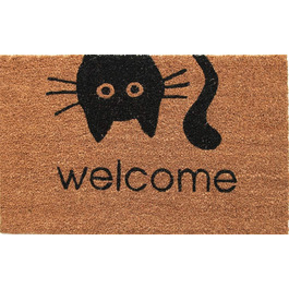 Преміум кокосовий килимок Coco&Coir Everything in a nutshell 45x75 см, з ПВХ, нековзкий, для входу, для дому та вулиці, для котів
