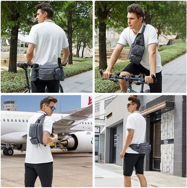 Сумка на пояс для собак TUDEQU - велика, водостійка, для хандрингу, подорожей та активного відпочинку. З двома кишенями для пляшок з водою.