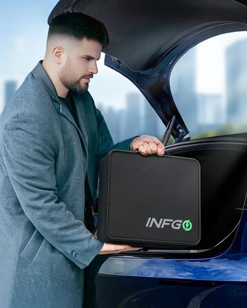 Зарядний пристрій для електромобілів Mobile Wallbox 11 кВт, Тип 2, кабель CEE 8.1м, регулювання потужності, таймер - для Tesla Model Y/3, ID.3, BMW i4, Mercedes EQB, Audi e-tron