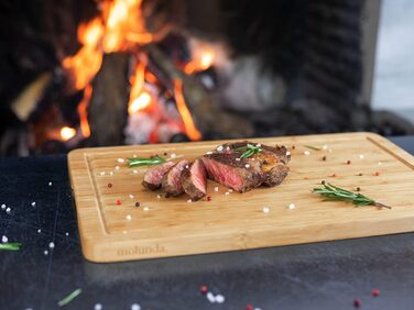 Дерев'яний обробний стіл з бамбука, 45 x 30 x 2 см, XL, сертифікат FSC®, антибактеріальний, для кухні