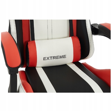 Ігрове крісло EXTREME R1, штучна шкіра, чорно-біле