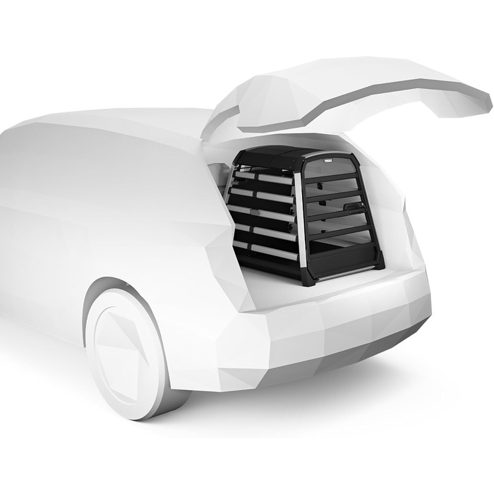 Thule Allax - переносна переносна клітка для собак, чорний/алюміній, XXL Compact