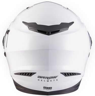 Мотошолом інтеграл ARMOR HELMETS AF-77, білий глянцевий, повнолицевий, ECE 22.05, сонцезахисний візор, швидкознімний замок, з чохлом, розмір XS (53-54 см) для мотоцикла, скутера, круїзера, спортбайка