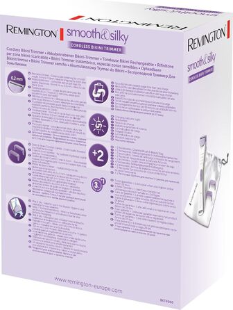 Триммер для тіла та зони бікіні Remington BKT4000: безпечний, водонепроникний, з 2 насадками (2 та 4 мм)