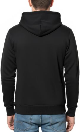 Чоловіча куртка-худі ROCK-IT Apparel на блискавці з капюшоном та бічними кишенями, Regular Fit, преміум тканина, чорна, розмір 4XL