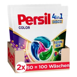 Капсули для прання Persil Color 4in1 DISCS, пральний засіб з технологією глибокого очищення для кольорової білизни, 100 прань