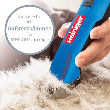 Бездротовий професійний перукарський ножик HEINIGER Saphir, блакитний