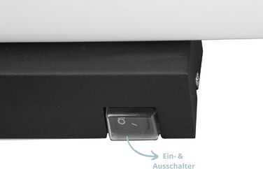 Lightling LED Wall Light, Bathroom Light, Mirror Light Leo, Protection Class IP44, in matte black metal, 80.4 x 5.5 x 8.5 cm