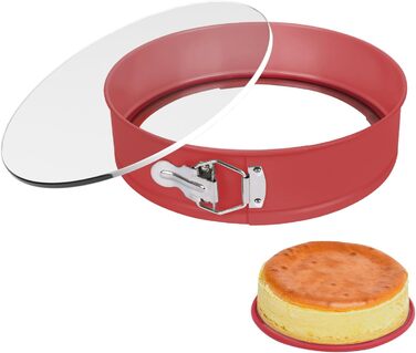 Форма для випічки Hikaproligt з нержавіючої сталі, діаметр 26 см, кругла, з антипригарним покриттям та захистом від протікання, знімний дно, для чізкейків та тортів