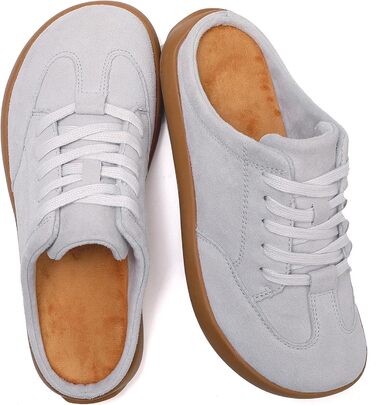 Тапочки домогосподарки UBFEN жіночі теплі мюлі, зручні, з м'якої плюшевої тканини, повсякденні, для дому та вулиці, сірі, 40 EU