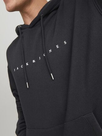 Чоловічий худі Jack & Jones JJestar JJ Sweat Hood, Relaxed Fit, чорний