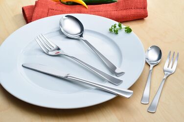 GRÄWE Stainless Steel Cutlery Set for 6 People, Place Setting Cutlery Set 30-Piece, Nickel-Free, Rust-Proof, Hand-Polished, Dishwasher-Safe - Würzburg Series