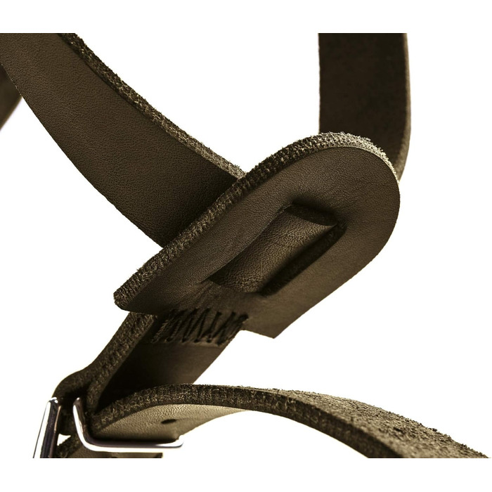 Шлейка для собак HUNTER AALBORG з натуральної шкіри, оливковий колір, розмір M-L