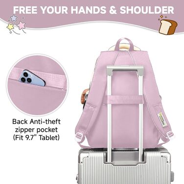 Шкільний рюкзак IvyH для дівчаток, водонепроникний, для 5-9 класів, з нейлону, велика місткість, зелено-фіолетовий