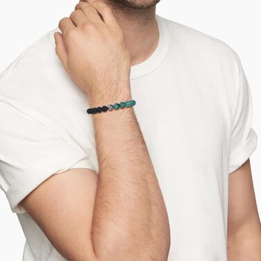 Чоловічий браслет GAVU з кристалами Інь-Ян (Африканський бірюза)